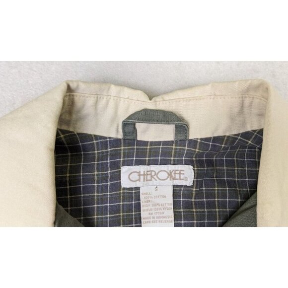 CHEROKEE - WOMEN'S GREEN COTTON CANVAS JACKET - LIGHTWEIGHT - SIZE S - Picture 9 of 11